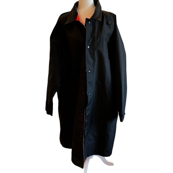Vintage 1990s Detroit Police Uniform Neon Reflective Rain Coat - Picture 4 of 7